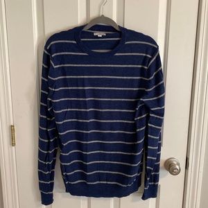 Sonoma Navy and Gray Striped Sweater